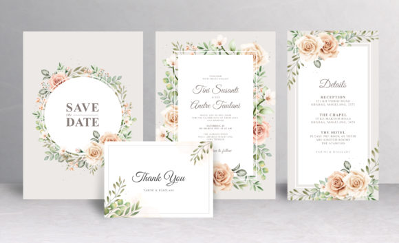 Charming and Versatile Floral Wedding Invitation Card Theme