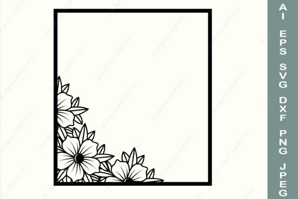 Elevate Your Designs with Floral Square Border