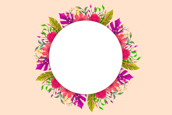 Enhance Your Designs with a Beautiful Floral Circle Border