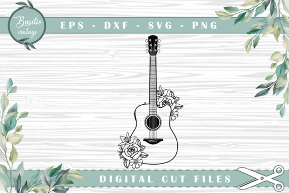 Explore Creative Possibilities with Guitar Floral Cutting Files