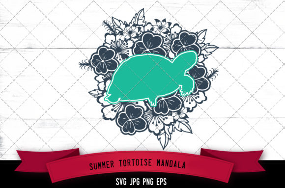 Explore the Versatile Tropical Floral Tortoise Mandala