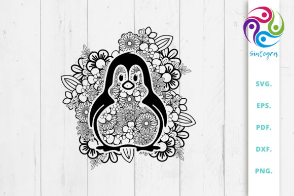 Explore the Versatility of Floral Mandala Penguin SVG Files