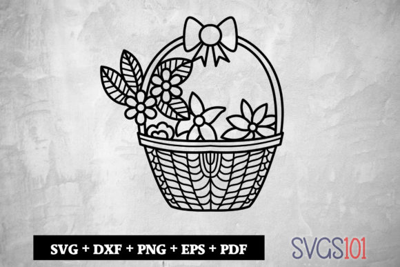 Floral Basket Paper Cutting File: A Versatile Design Asset
