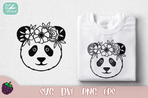 Floral Crown Baby Panda: A Versatile Design