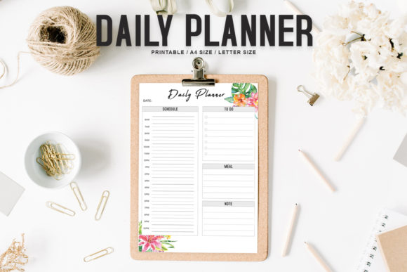 Floral Daily Planner for Organized Living