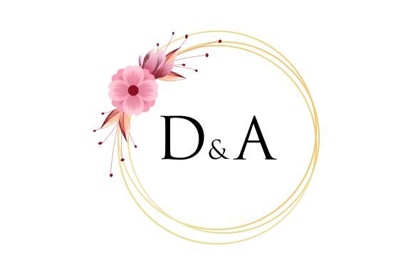 Floral Frame for Invitation Wedding Logo