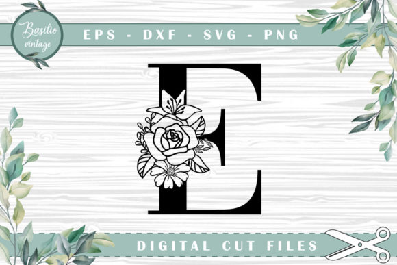 Floral Letter E Alphabet Cutting Files: A Comprehensive Guide