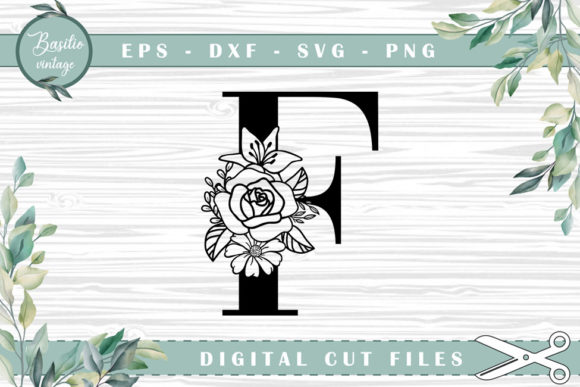 Floral Letter F Alphabet Cutting Files: A Creative and Versatile Design Solution