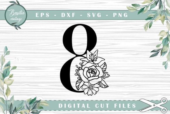 Floral Number 8 Cutting Files: A Creative and Versatile Design Solution