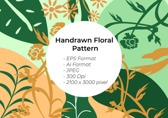 Handrawn Floral Pattern: Elegant Art for Creators