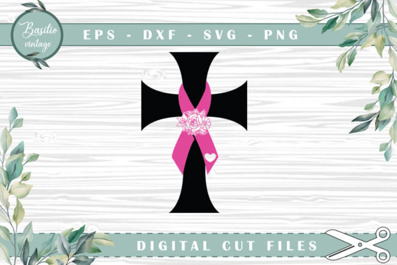 Integrating Cross with Ribbon Floral Breast Cancer Designs into Your Creative Projects