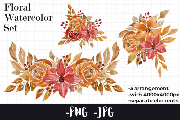Watercolor Autumn Floral Bouquet 3: A Versatile and Elegant Design Solution
