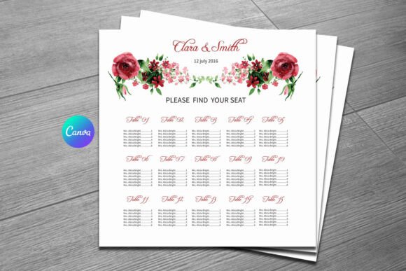 Watercolor Floral Wedding Seating Chart: A Stylish and Practical Solution